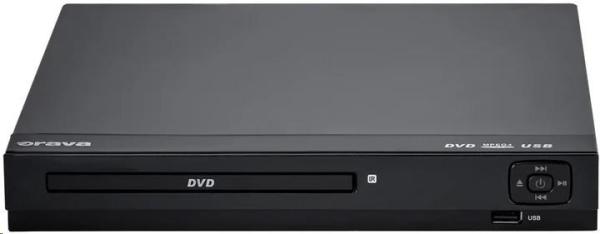 Orava DVD-405 DVD přehrávač,  přehrává CD,  DVD a VCD,  displej,  USB,  koaxiální audio výstup,  SCART