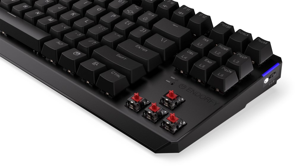 Endorfy herní klávesnice Thock TKL Wireless Red/  bezdrátová /  USB /  red switch /  mechanická /  CZ layout /  černá RGB1 