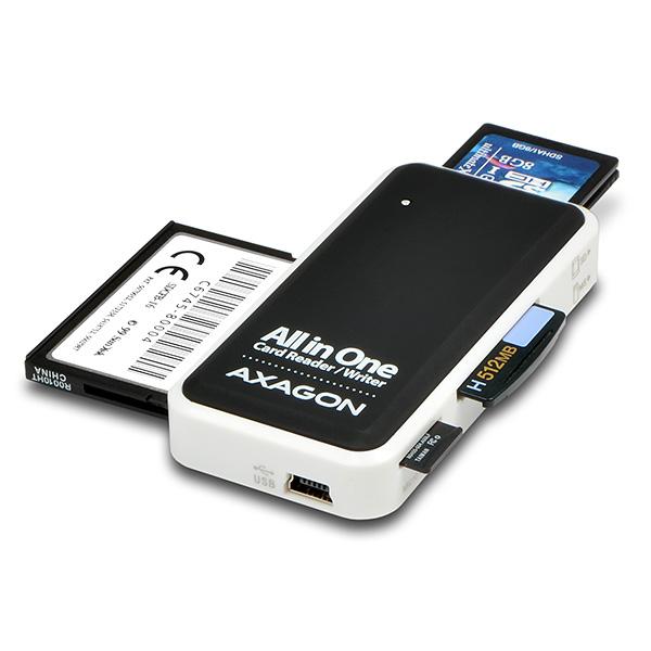 AXAGON CRE-X1, USB 2.0 externá MINI čítačka 5-slot ALL-IN-ONE 