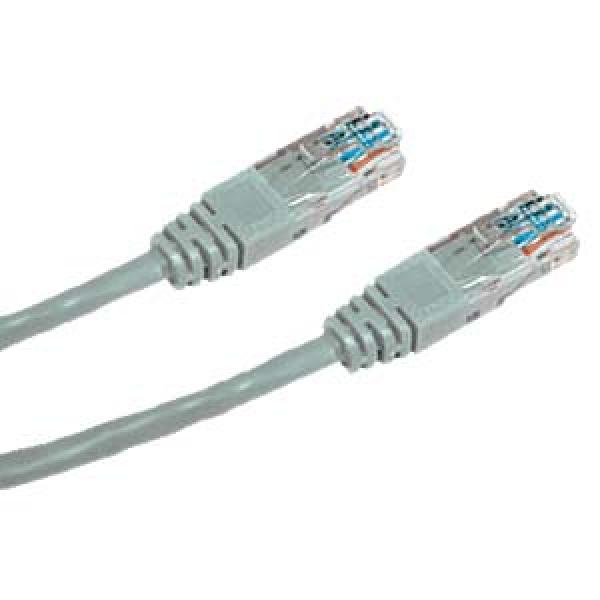 DATACOM Křížený UTP patch kabel 0, 5m Cat5e šedý