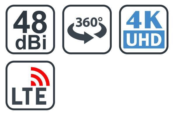 EVOLVEO Jade 1 LTE, 48dBi aktivní venkovní anténa DVB-T/ T2, LTE filtr 