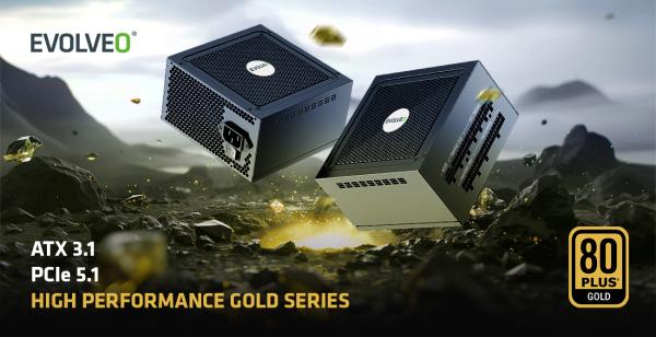 EVOLVEO G750, 750W, ATX3.1, 14cm, aPFC, 80+GOLD, 3YRW 