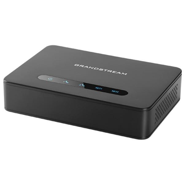 Grandstream HT812 (ATA), 2x FXS, 2 SIP účty, 1x Gbit LAN, NAT router, 3-cestná konf., auto-provis. 