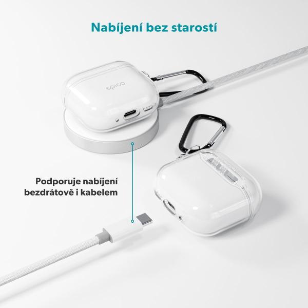 Epico transparent puzdro s karabínou AirPods Pro 3 