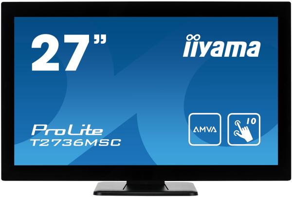 27" LCD iiyama T2736MSC-B1 - 4ms, 300cd/ m2, HDMI, VGA, DP, USB, 