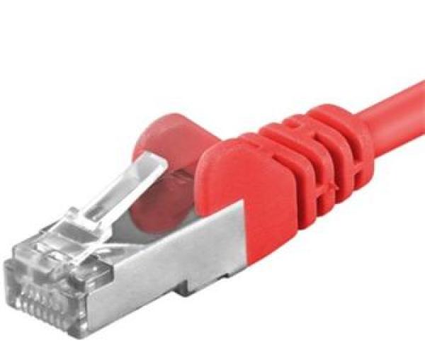 Premiumcord Patch kabel CAT6a S-FTP, RJ45-RJ45, AWG 26/ 7 0, 5m, červená