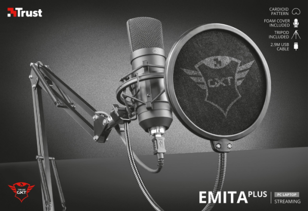 mikrofón TRUST GXT 252+ Emita Plus Streaming 