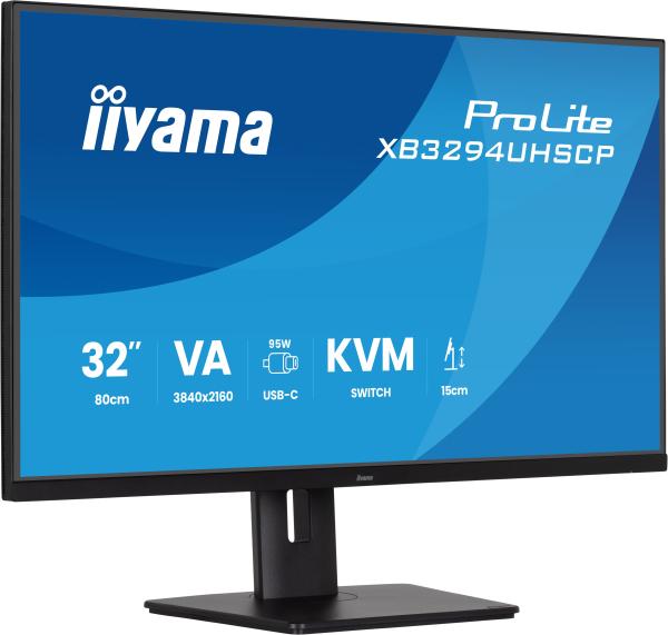 iiyama ProLite/ XB3294UHSCP-B1/ 31, 5"/ VA/ 4K UHD/ 60Hz/ 2ms/ Čierna/ 5R 