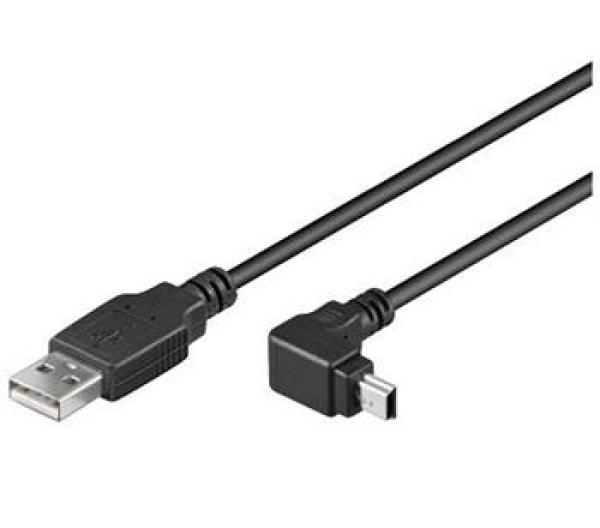 PremiumCord miniUSB 2.0, A-B, 5 pinov, 90 °, 1.8 m
