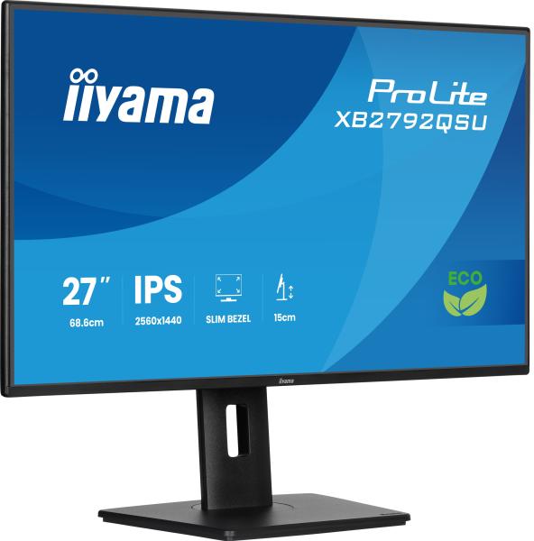 iiyama ProLite/ XB2792QSU-B1/ 27"/ IPS/ QHD/ 120Hz/ 3ms/ Čierna/ 3R 