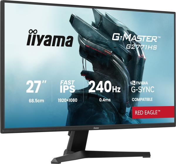 iiyama G-Master/ G2771HS-B1/ 27"/ IPS/ FHD/ 240Hz/ 0, 4ms/ Čierna/ 3R 