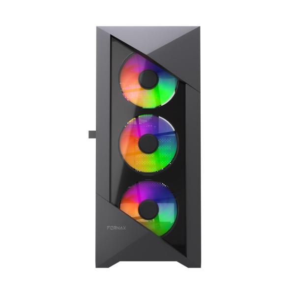 GEMBIRD Fornax 900/ Midi Tower/ Transpar./ Čierna 