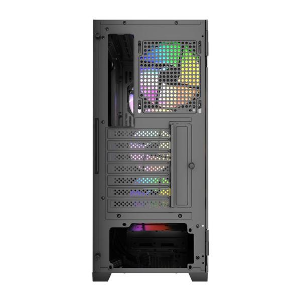 GEMBIRD Fornax 900/ Midi Tower/ Transpar./ Čierna 