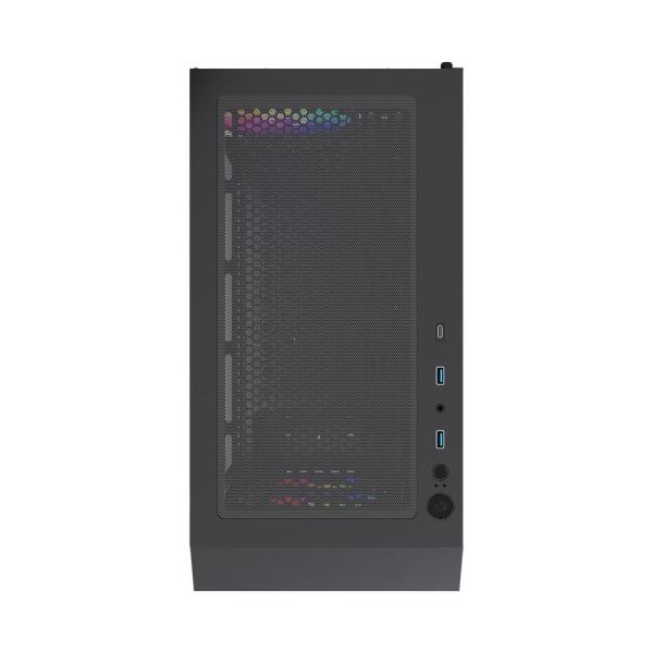GEMBIRD Fornax 900/ Midi Tower/ Transpar./ Čierna 