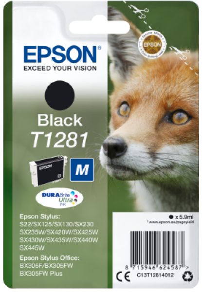 Epson Singlepack Black T1281 DURABrite Ultra Ink