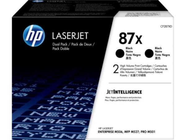 HP 87X 2-pack High Yield Black Original LaserJet Toner Cartridges (CF287XD) (18,000 / 18,000 pages)