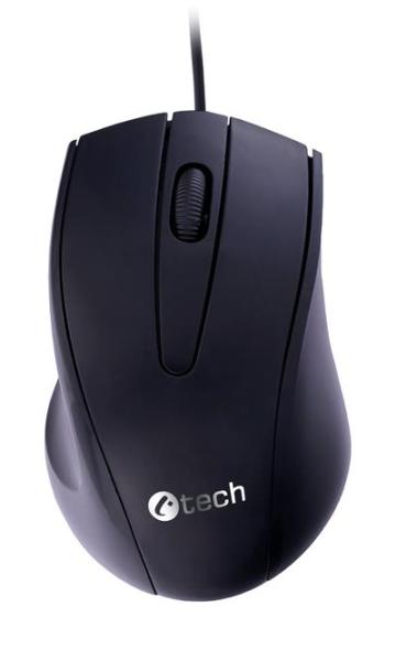 C-TECH Myš WM-07/ Ergonomická/ Optická/ Drátová USB/ Černá