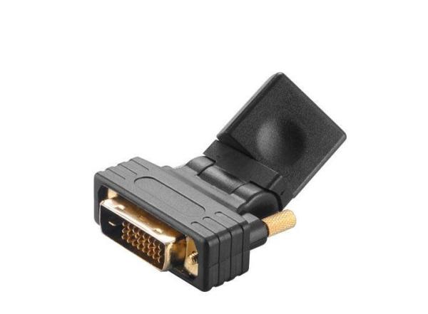 AKASA - uhlová redukcia DVI-D na HDMI