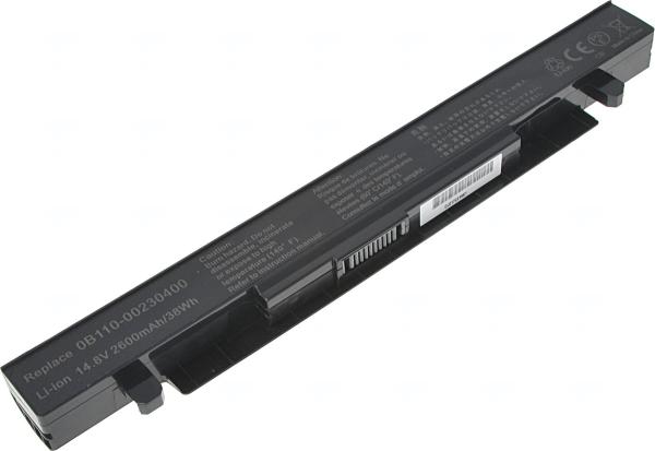 Batéria T6 Power pre Asus X450, X550, X552, A450, A550, F450, F550, F552, R510, 2600mAh, 38Wh, 4cell