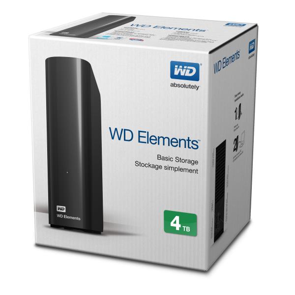 WD Elements Desktop/ 4TB/ HDD/ Externý/ 3.5"/ Čierna/ 2R 
