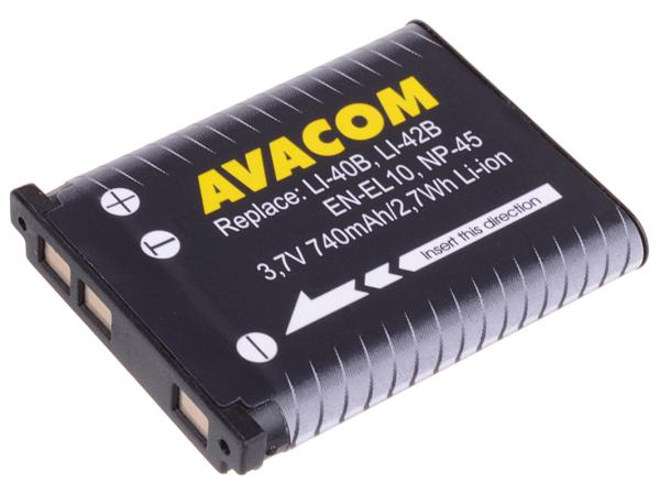 Batéria AVACOM Olympus Li-40B, Li-ion 3.7V 740mAh