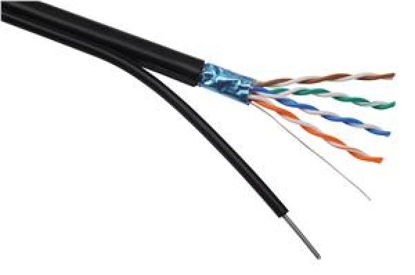Instalační kabel Solarix CAT5E FTP PE Fca samonosný 305m/ cívka SXKD-5E-FTP-PE-SAM
