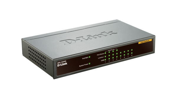D-Link DES-1008PA 8x10/ 100 Desktop Switch, 4xPoE 