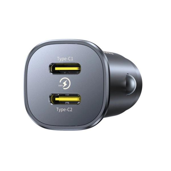 Baseus GoTrip Nabíjačka do Autá 2x USB-C 30W Cosmic Black 