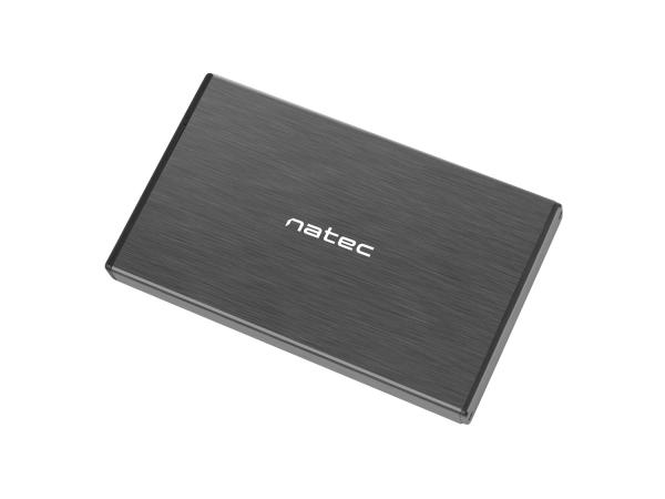 Externí box pro HDD 2, 5" USB 3.0 Natec Rhino Go, černý, hliníkové tělo 