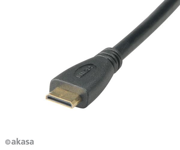 AKASA - HDMI na mini HDMI adaptér - 25 cm 