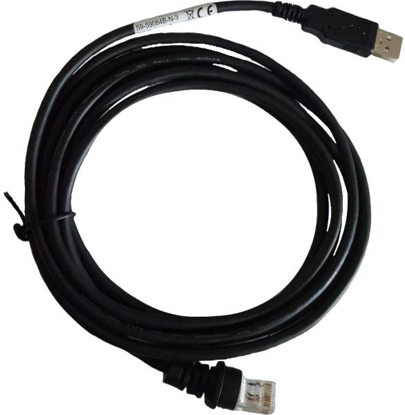 USB kábel pre MK3780, 71xx: USB, čierna, Type A, 2.9m (9.5&quot;), straight, hosť power