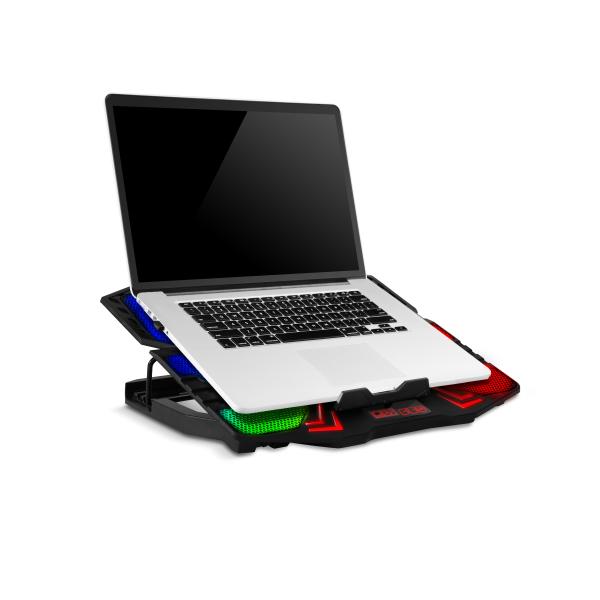 EVOLVEO Ania 5RGB, chladiaca podložka pre notebook, 5x ventilátor, RGB podsvietenie 