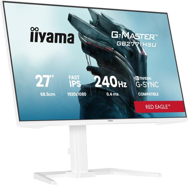iiyama G-Master/ GB2771HSU-W1/ 27"/ IPS/ FHD/ 240Hz/ 0, 4ms/ Biela/ 3R 