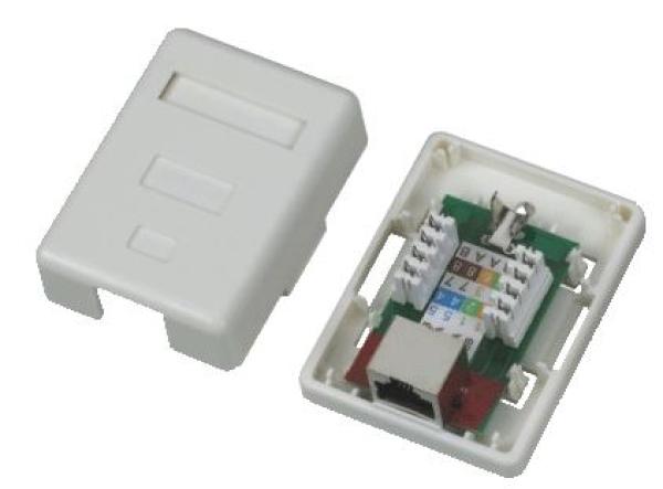 DATACOM STP jednozásuvka nad omietku Cat5e 1 x RJ45