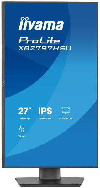 iiyama ProLite/ XB2797HSU-B1/ 27"/ IPS/ FHD/ 120Hz/ 4ms/ Čierna/ 5R 