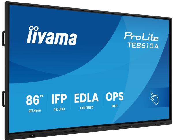 86" iiyama TE8613A-B2AG: IPS, 4K, 40P, USB-C, EDLÁ 