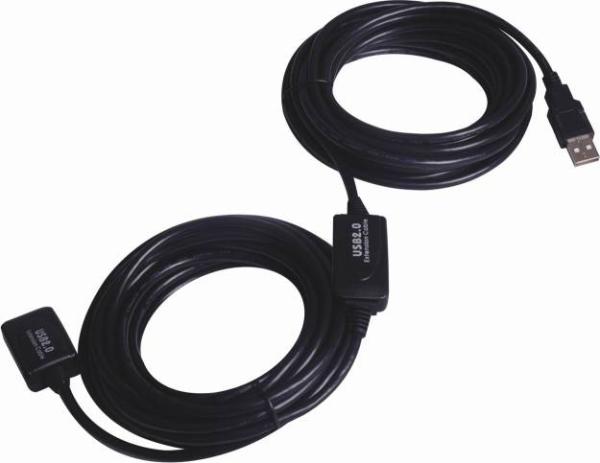 PremiumCord USB 2.0 repeater a predlžovací kábel A/ M-A/ F 15m