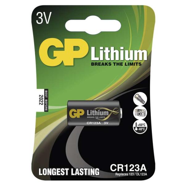 Lithiová baterie GP CR123A - 1ks