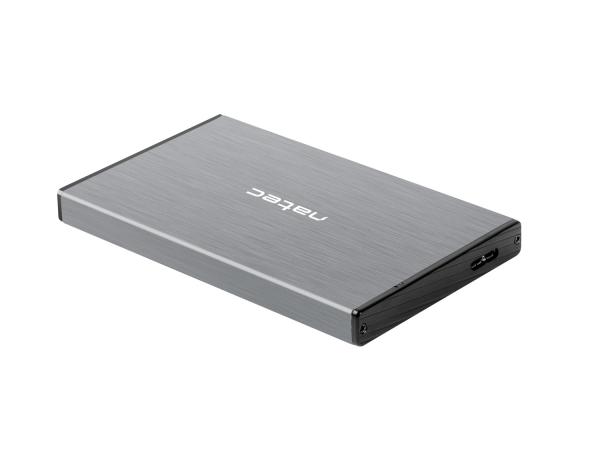 Externý box pre HDD 2, 5" USB 3.0 Natec Rhino Go, šedý, hliníkové telo 