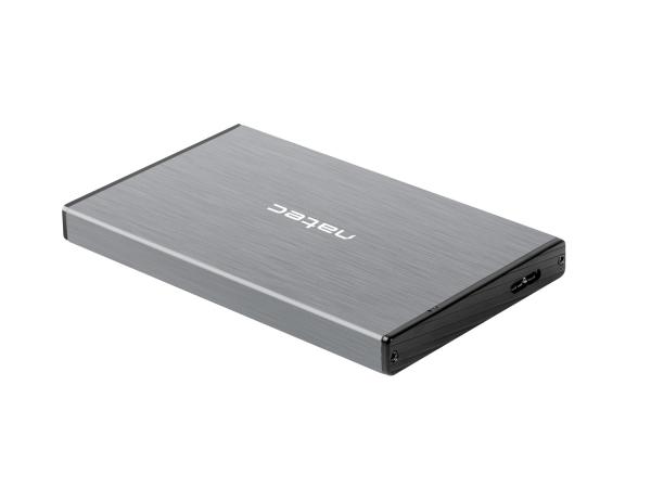 Externí box pro HDD 2, 5" USB 3.0 Natec Rhino Go, šedý, hliníkové tělo 