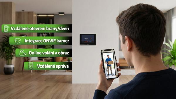 EVOLVEO DoorPhone ID-1, 2-drôtový videotelefón s RFID, odtlačkom prsta a podporou ONVIF kamier 