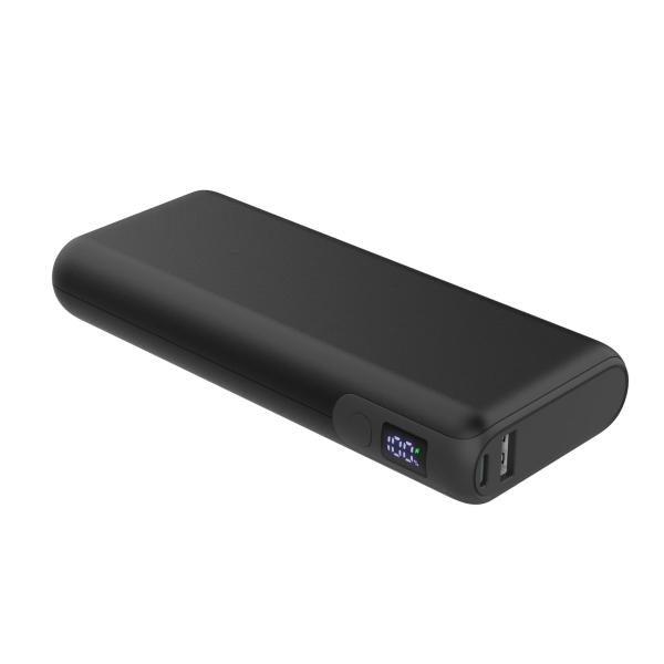 Platinet Powerbanka 20000 mAh 65W Power Delivery, 2x USB-C, 1x USB-A, kábel USB-C 1m, čierna 