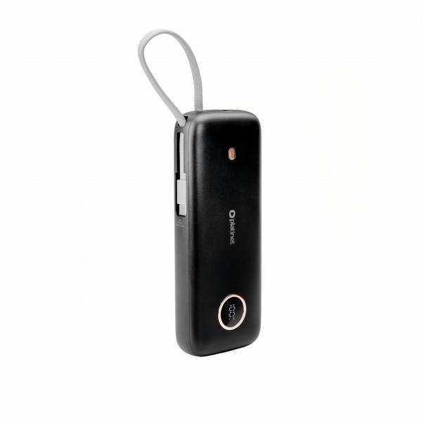 Platinet Powerbanka 20000 mAh 70W Power Delivery, 1xUSB-C, 1xUSB-A, kábel USB-C 1m, čierna 