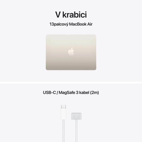 Apple MacBook Air 13"/ M5/ 13, 6"/ 2560x1664/ 16GB/ 512GB/ M5/ Tahoe/ Starlight/ 1R 