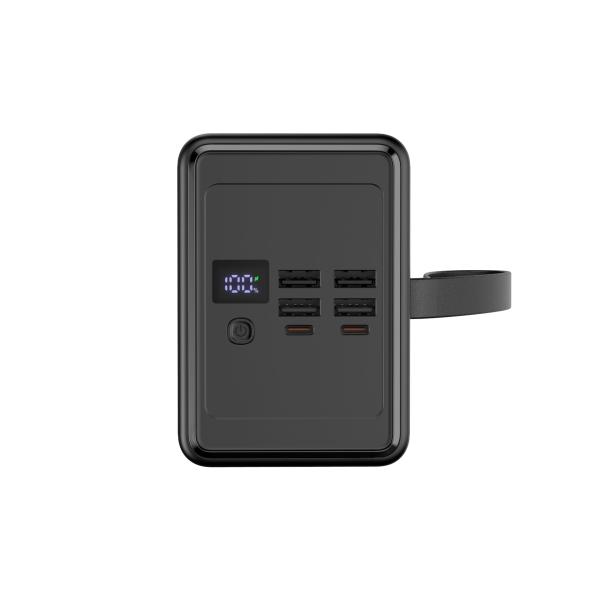 Platinet Powerbanka 80000 mAh 65W Power Delivery, 2xUSB-C, 4xUSB-A, kábel USB-C 1m, čierna 