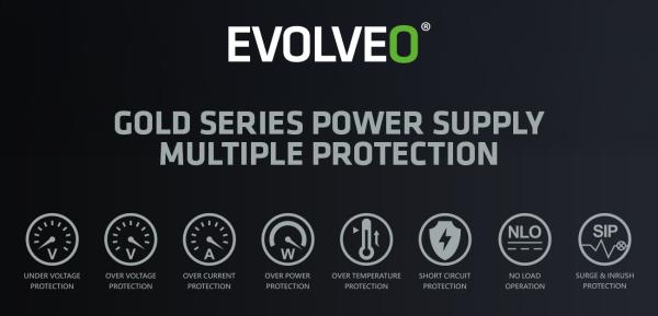 EVOLVEO G1200, 1200W/ ATX 3.1/ 80+ GOLD/ Modular 