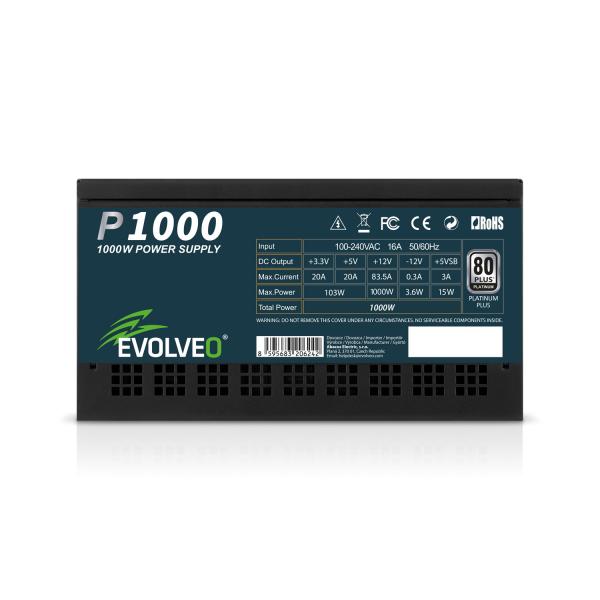 EVOLVEO P1000, 1000W/ ATX 3.1/ 80+ PLATINUM/  