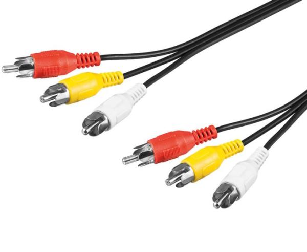 PremiumCord Kabel 3x CINCH-3x CINCH M/ M 2m