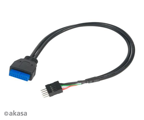 AKASA - USB 3.0 na USB 2.0 adaptér - 30 cm