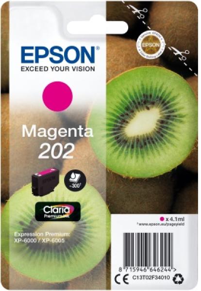 EPSON ink Magenta 202 Premium - singlepack, 4, 1ml, 300s, standard